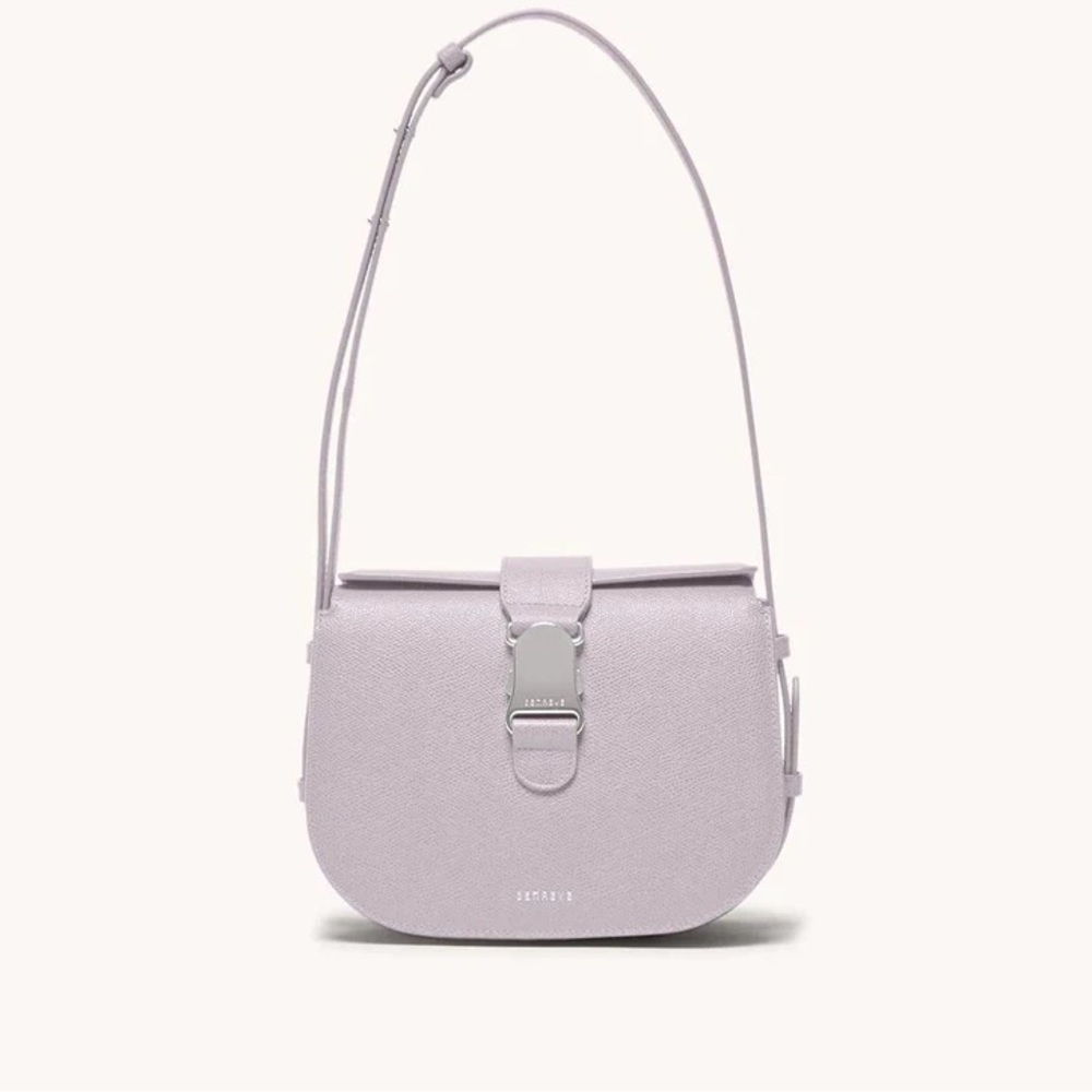 Senreve Cadence Crossbody (Pebbled) Lavender and Silver